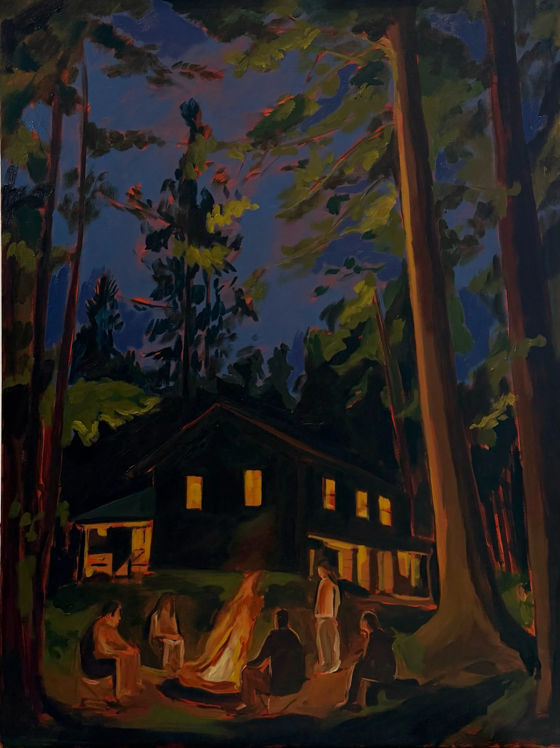 night trees II, 48 x 36", oil on canvas