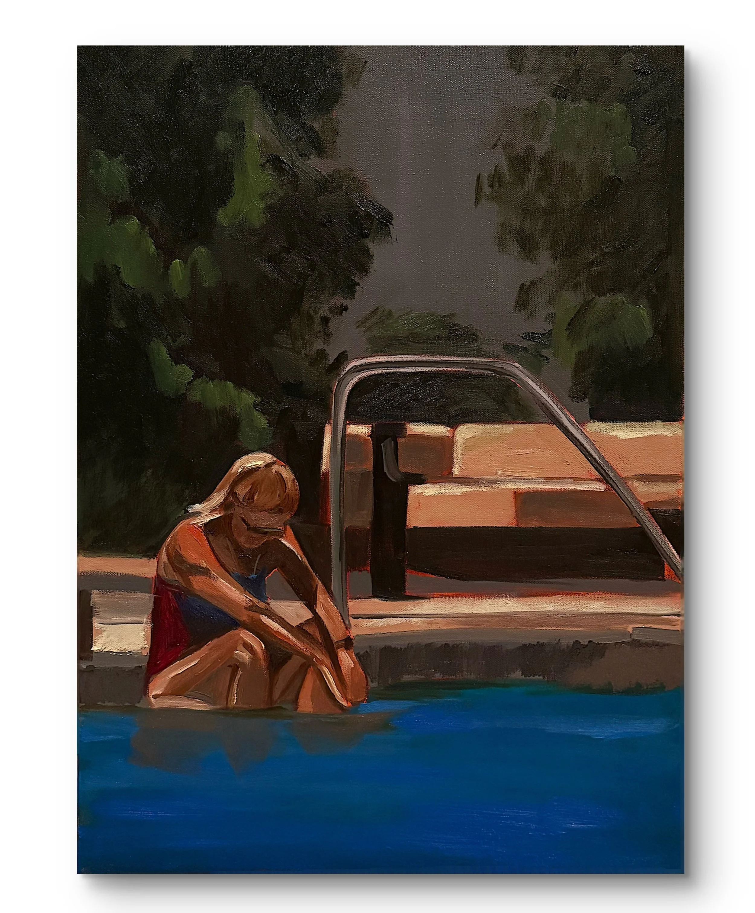 pool II, oil on canvas, 18 x 24", 2025