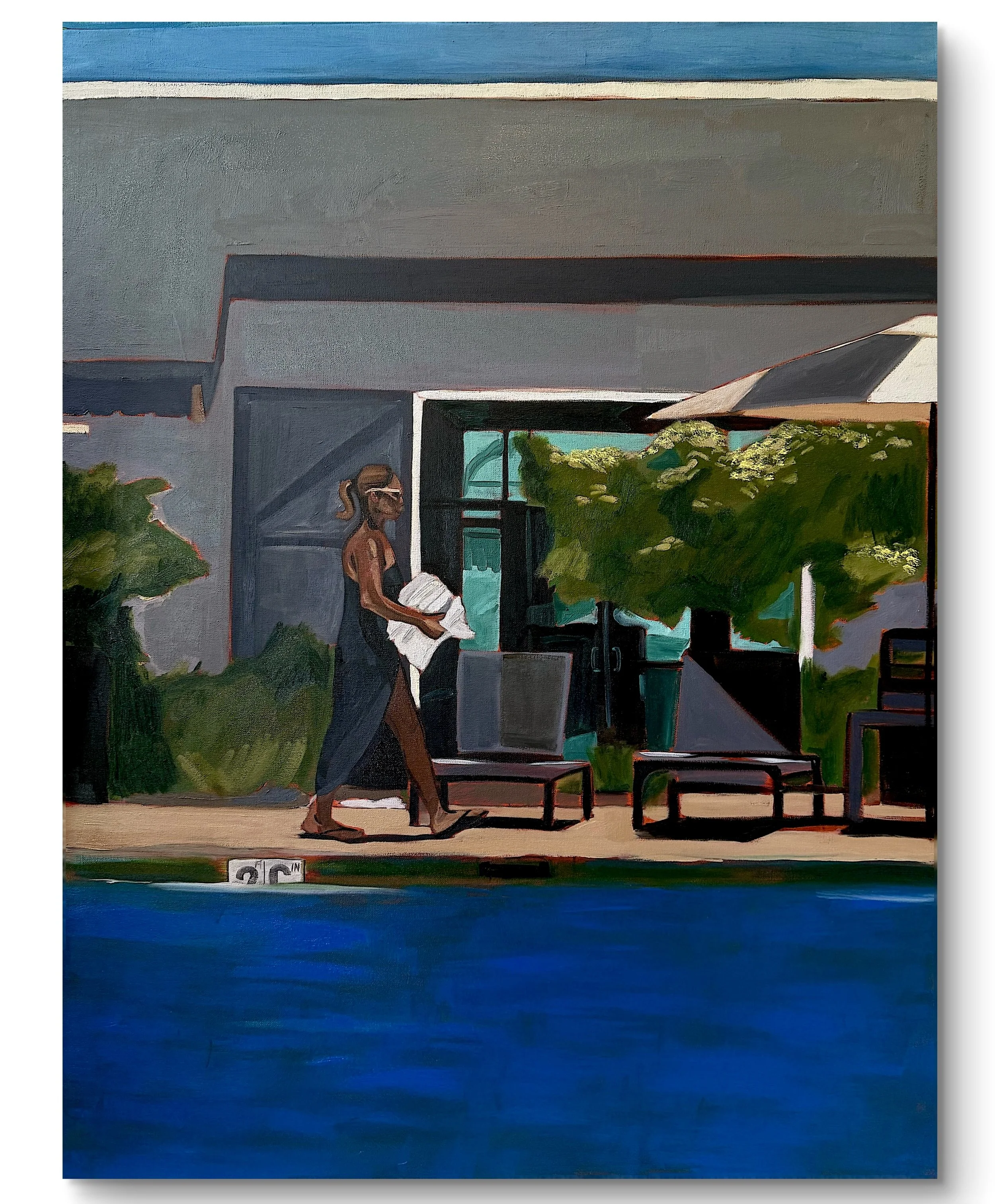 pool I, oil on canvas, 30 x 40", 2025