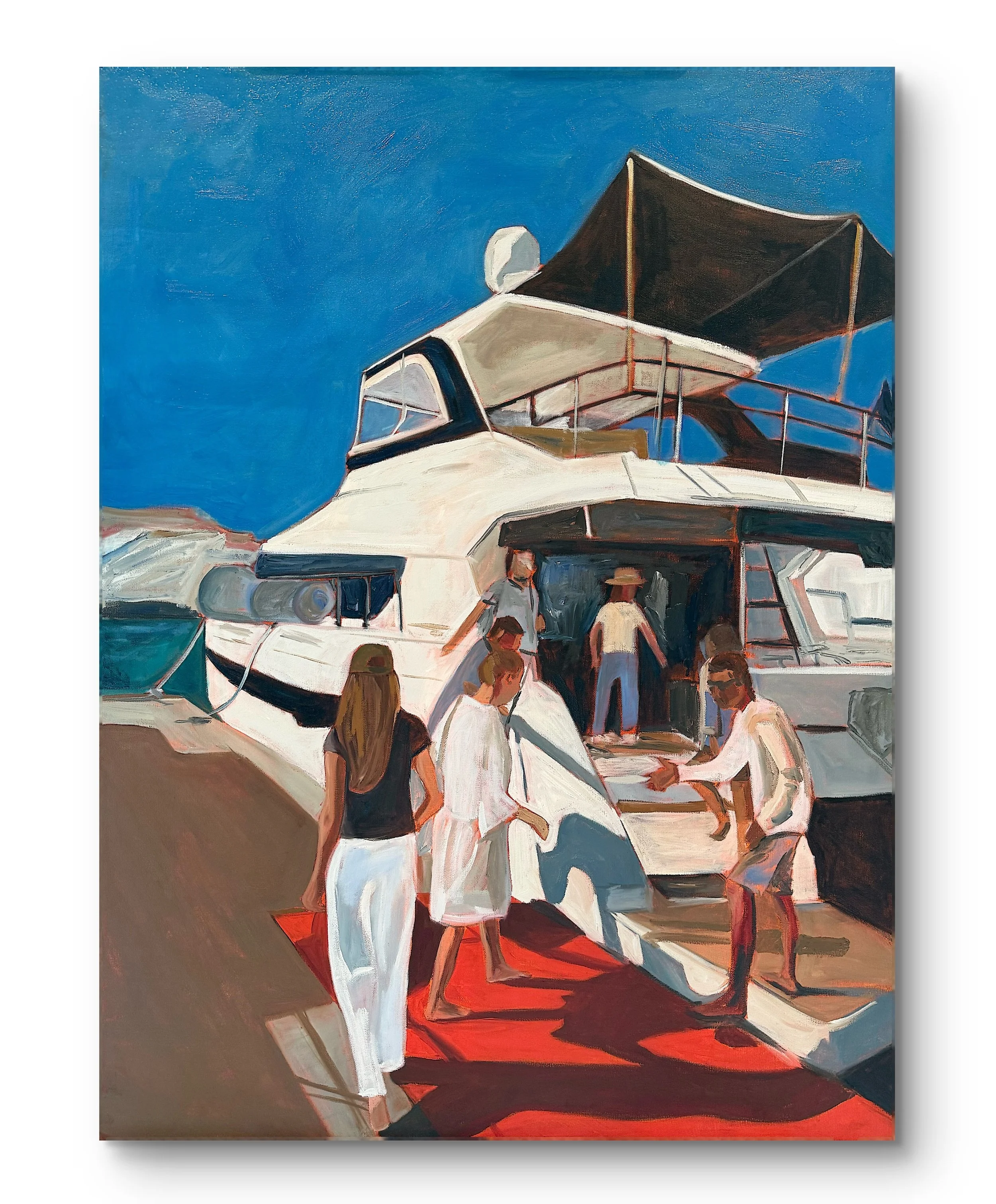 marina, oil on canvas, 30 x 40", 2025
