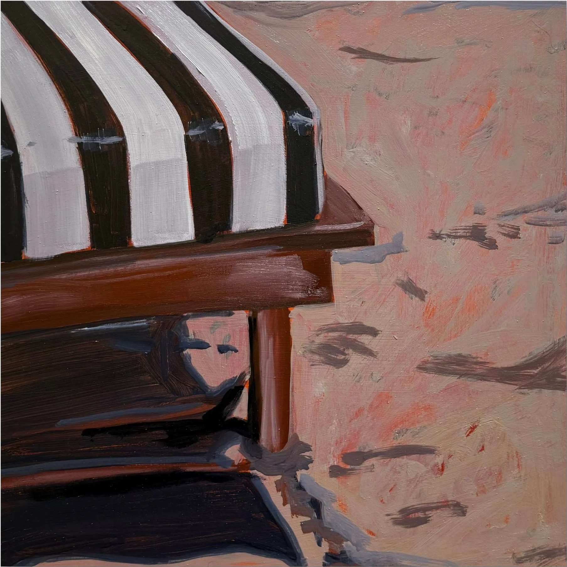 violet hour: after sun, 16 x 16", oil on cradled wood panel