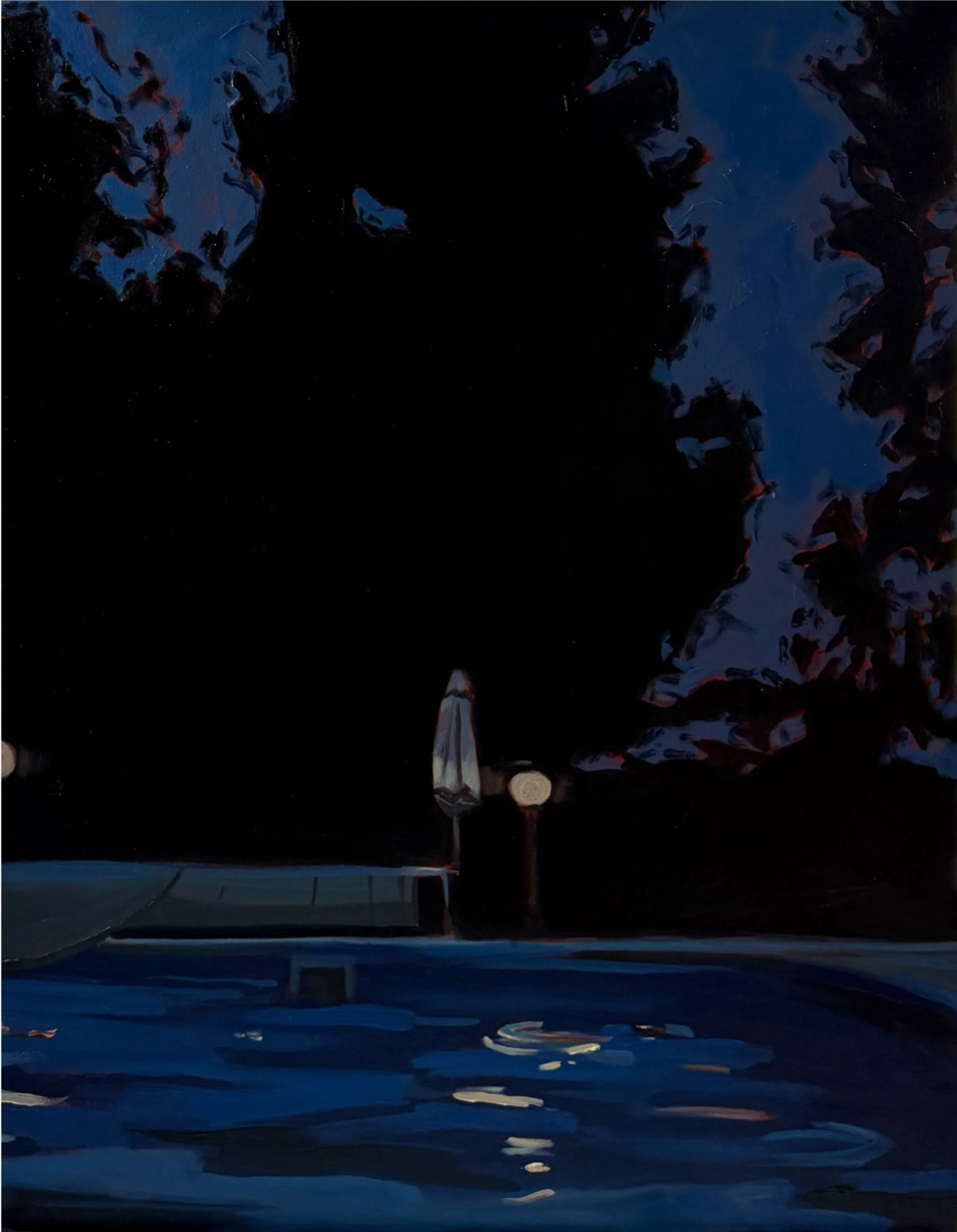 night trees III, 40 x 30", oil on canvas