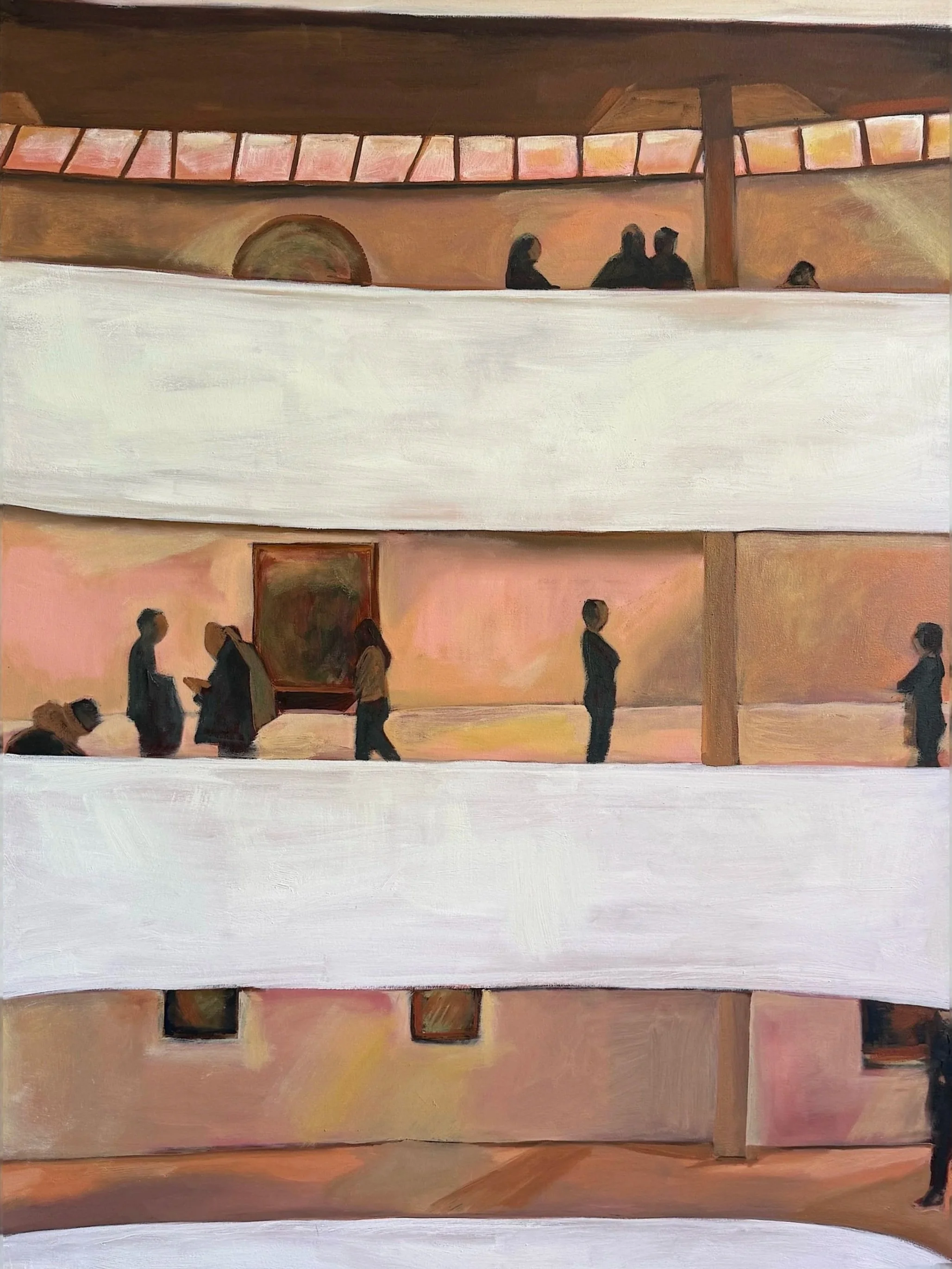 museum interior, 48 x 36", oil on canvas