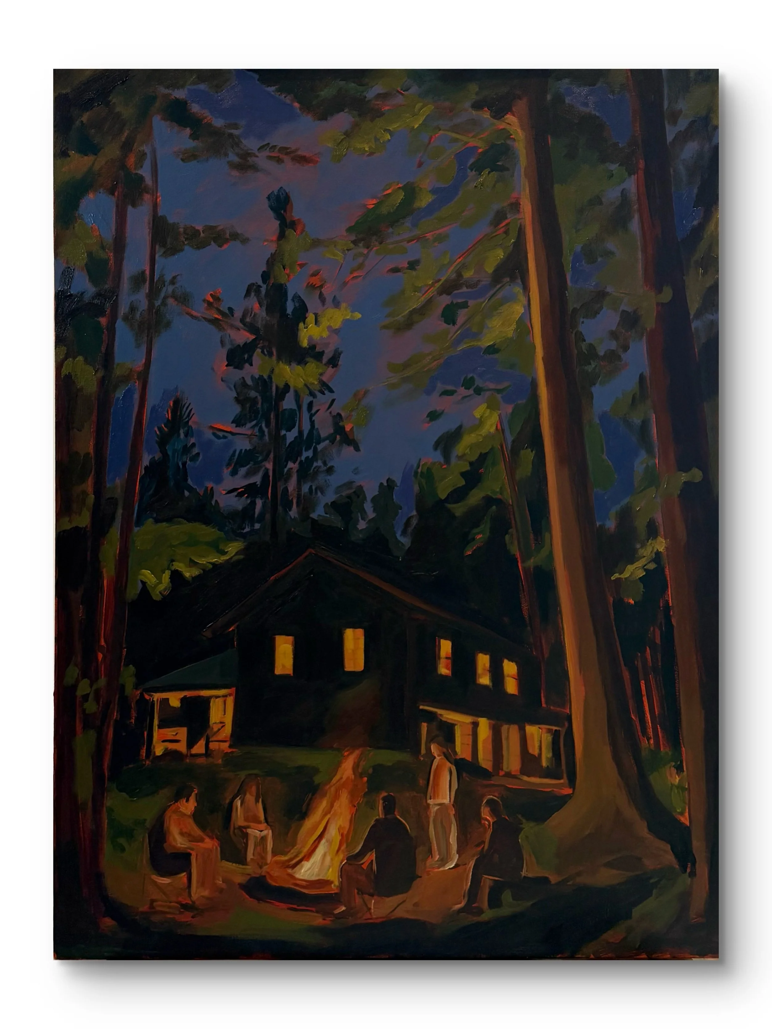 night trees II, 48 x 36", oil on canvas