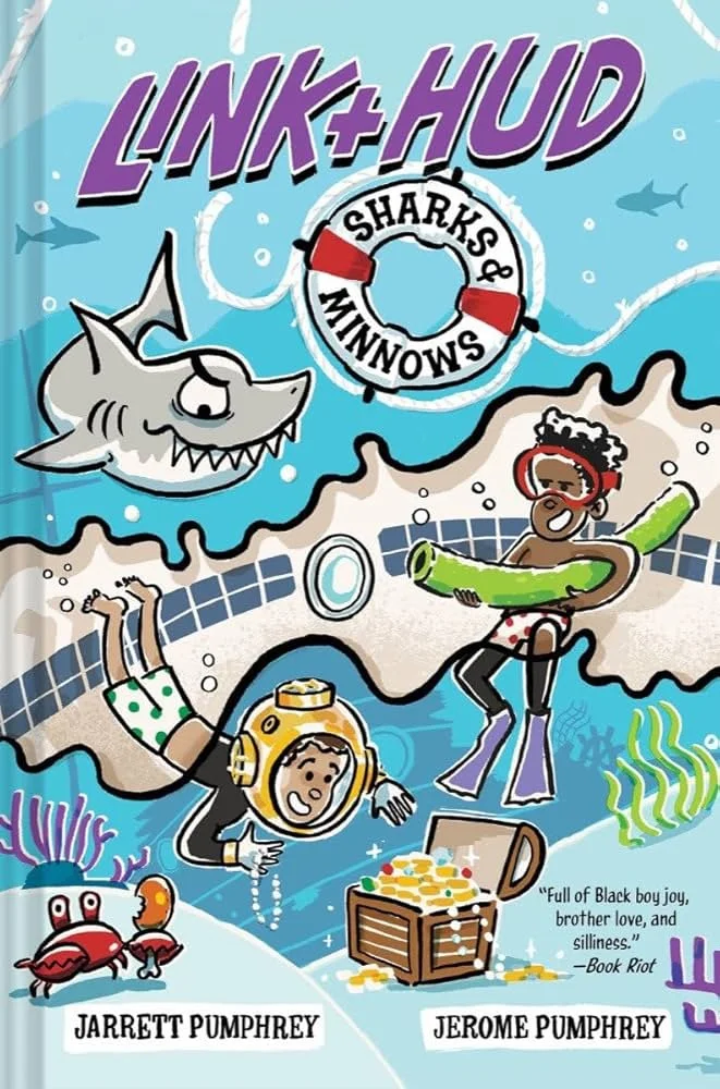 The cover of 'LINK + HUD: SHARKS AND MINNOWS'