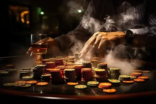 a-man-at-a-gaming-table-with-stacks-of-chips-in-a-cloud-of-cigarette-smoke-gambling-concept-generated-by-artificial-intelligence-photo.webp