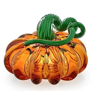 Decorative glass pumpkin