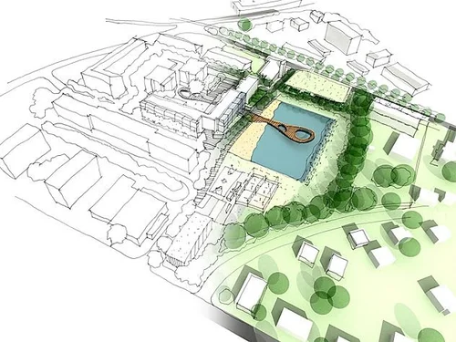 Architectural plan of a park