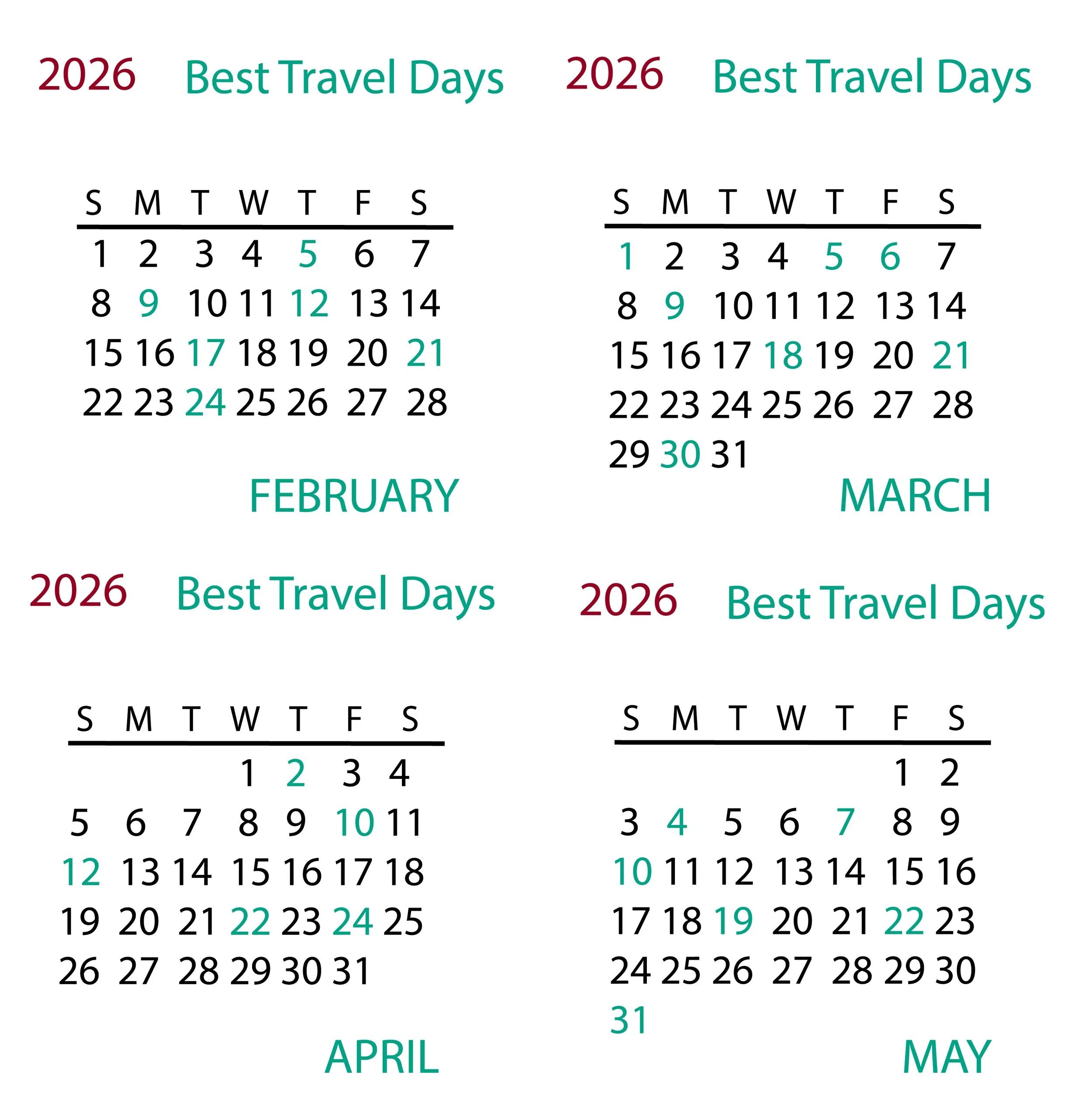 Calendar for November, with the days 1, 10, 22, and 30 highlighted in green, and the month name 'November' in large red text.