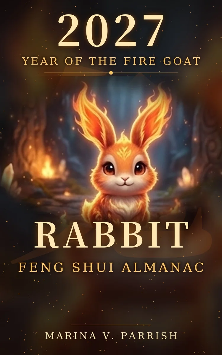 Cover of 2027 Year of the Fire Goat Rabbit Feng Shui Almanac by Marina V. Parrish