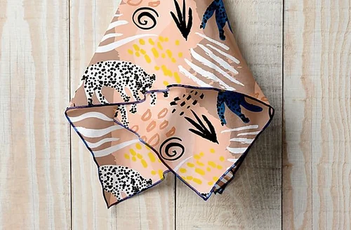 Fabric with abstract animal print