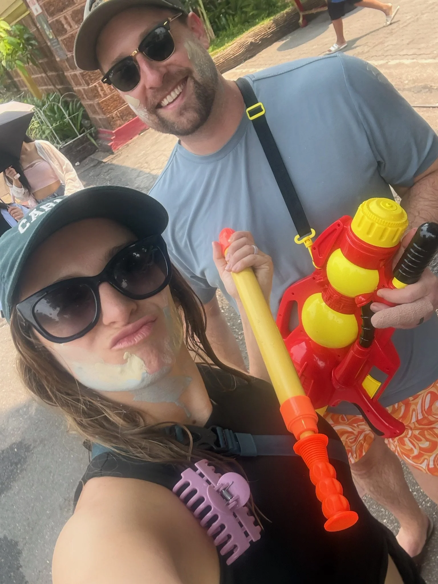 alek and alyssa water fight.JPG