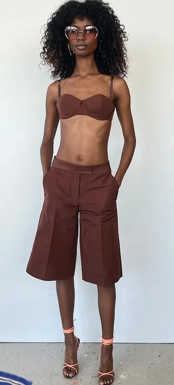 LaQuan Smith SS27 Production Tailored Shorts