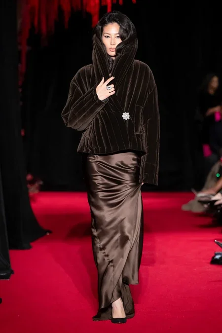 LaQuan Smith FW26  Look 28 Quilted Coat