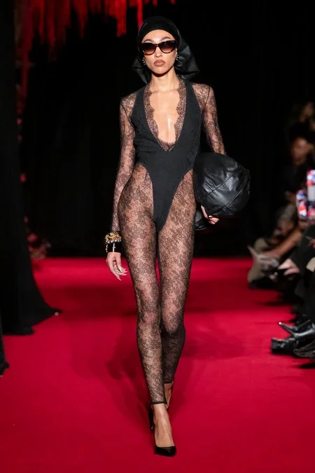 LaQuan Smith FW26 Look 11 Catsuit