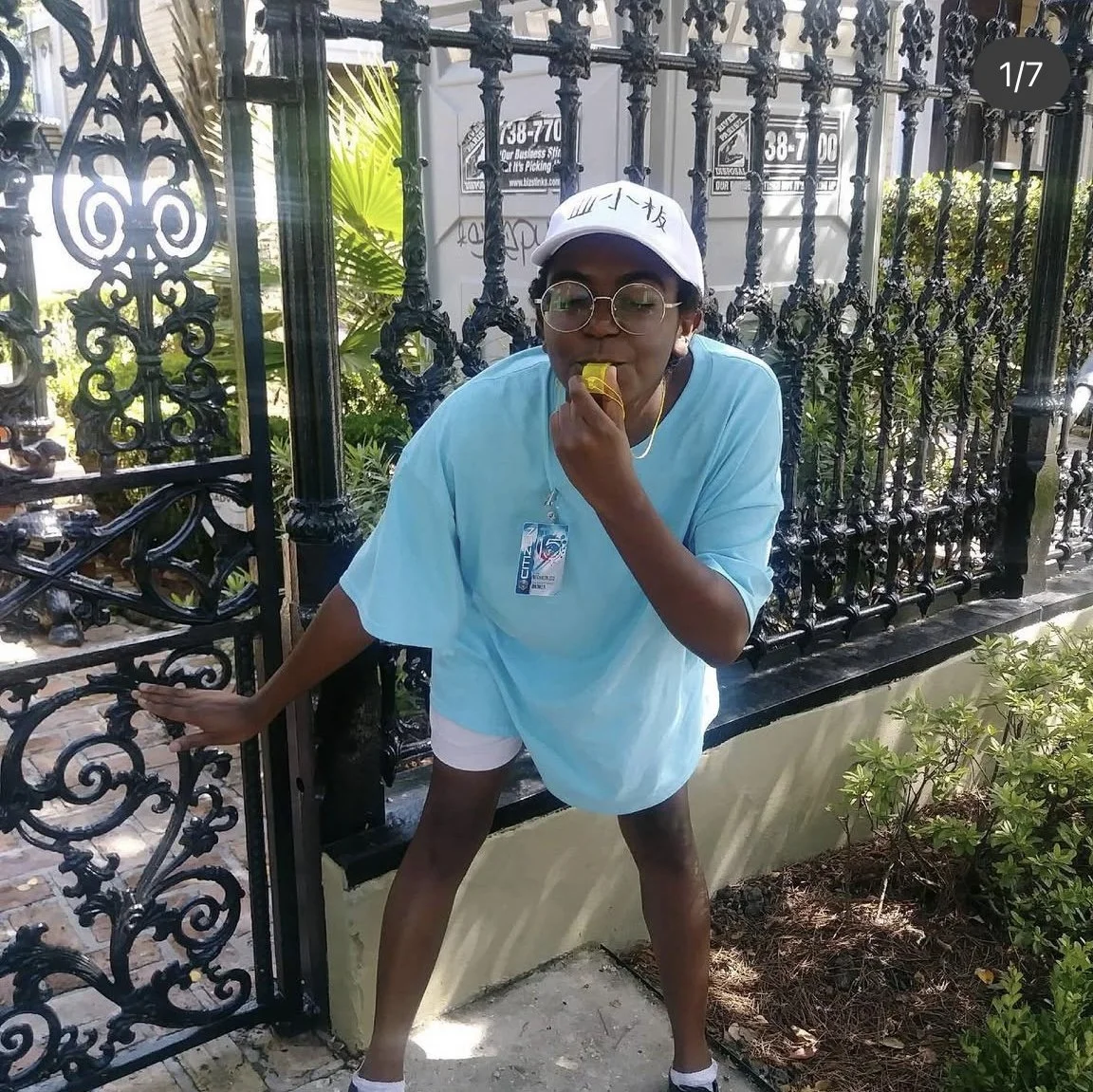 Me, a Black Nerd, cosplaying as Platelet from Cells at Work. This was for 2019 Mecha Con, a now defunked convention that was held in New Orleans.