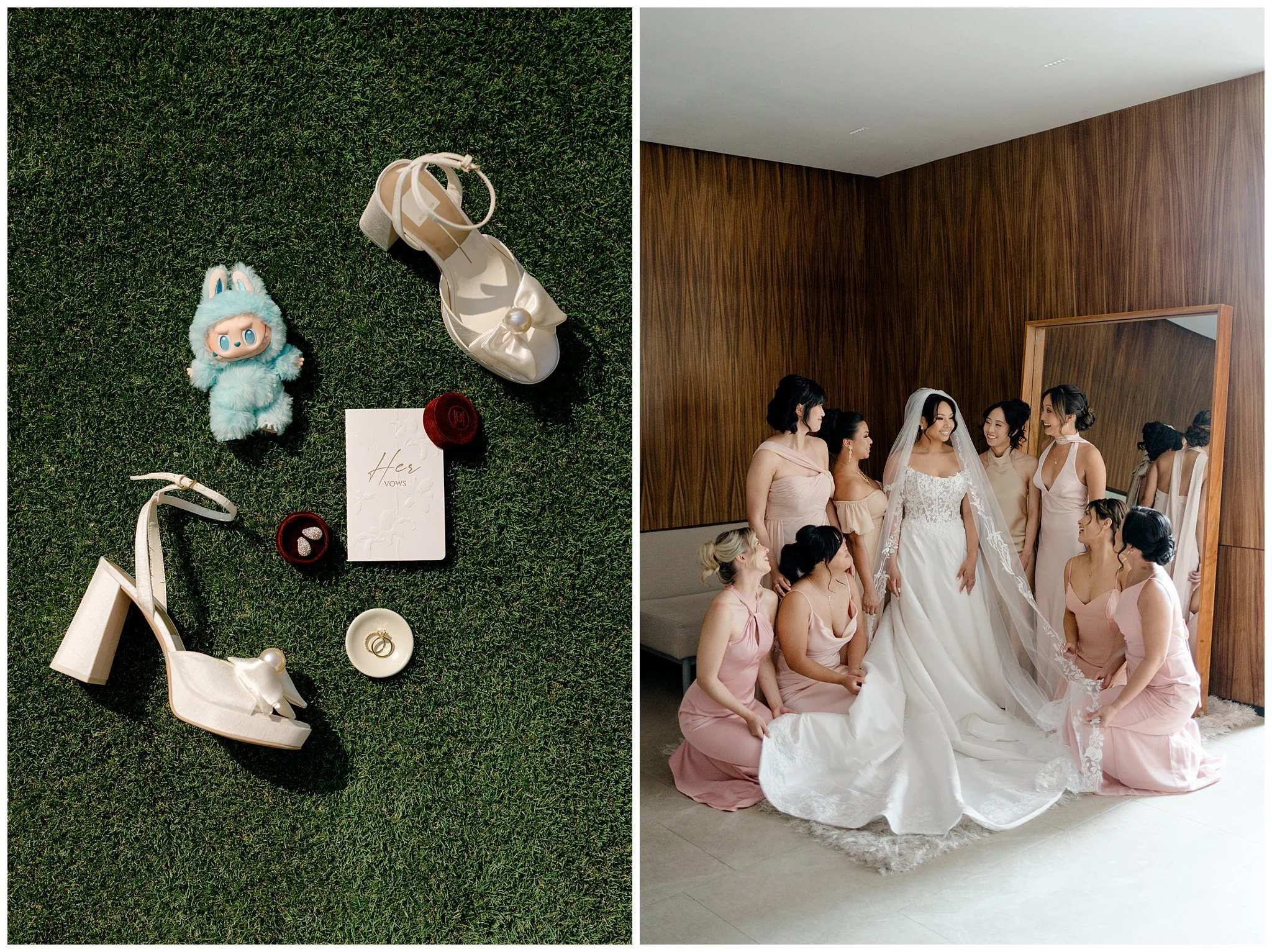 Bride getting ready at Dreams Bahia Mita wedding suite