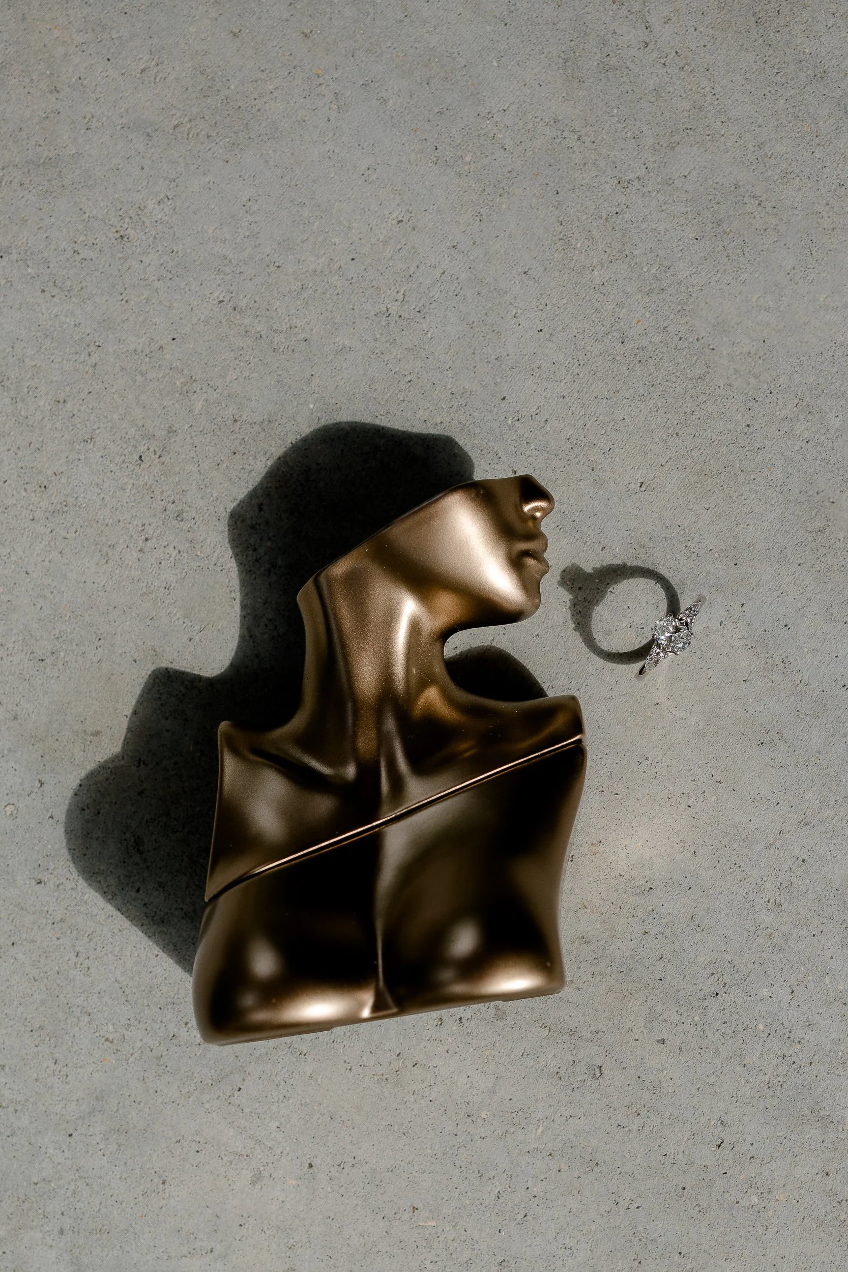 Sculptural Perfume Ring Detail 