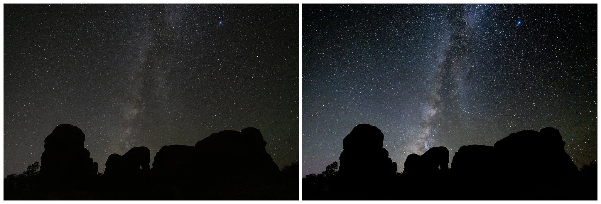 Before and After using a lightroom preset.