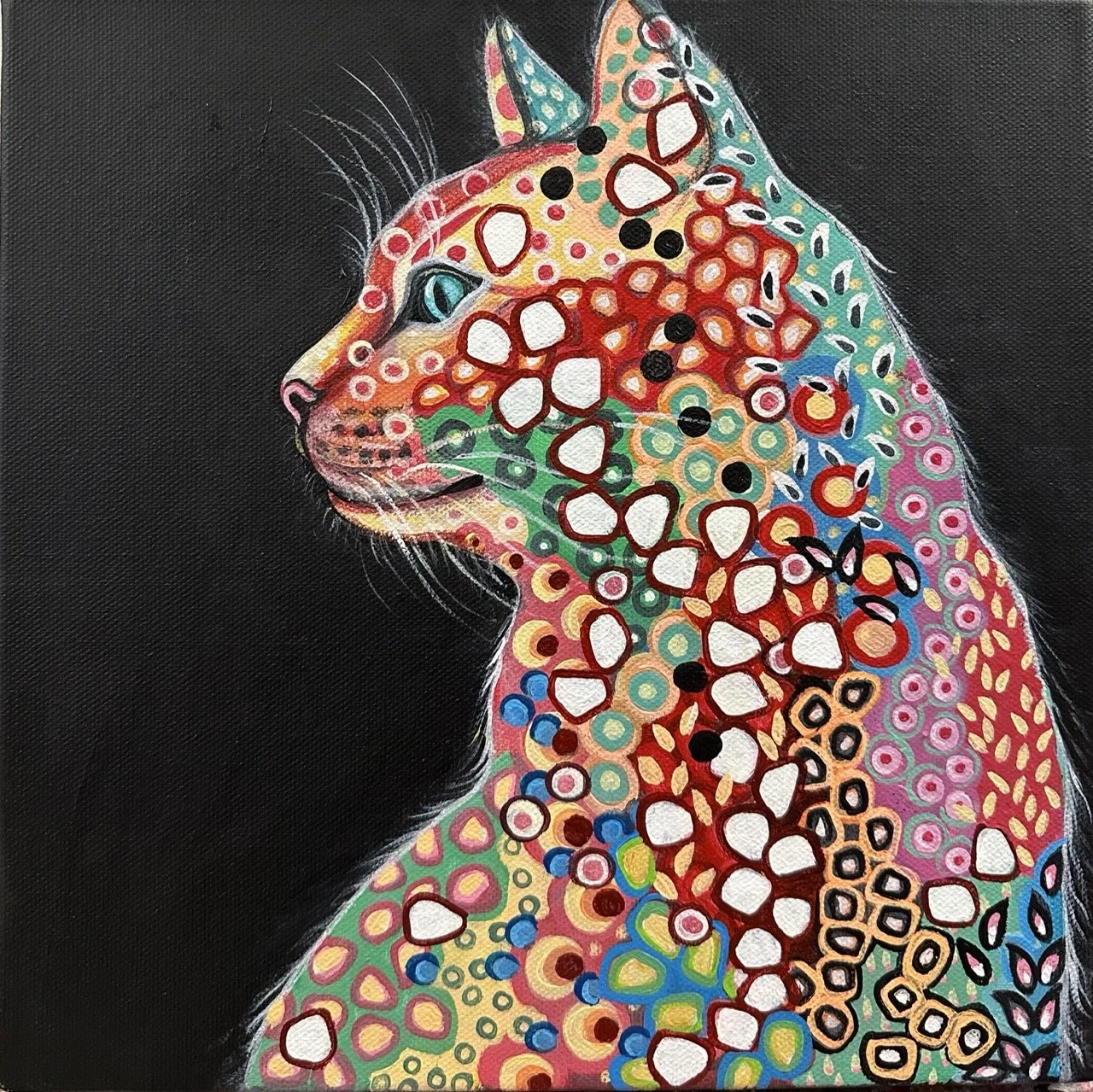 Rujuta Paradkar_Mosaic Cat_2025_1_Acrylic_10x10 Large.jpeg