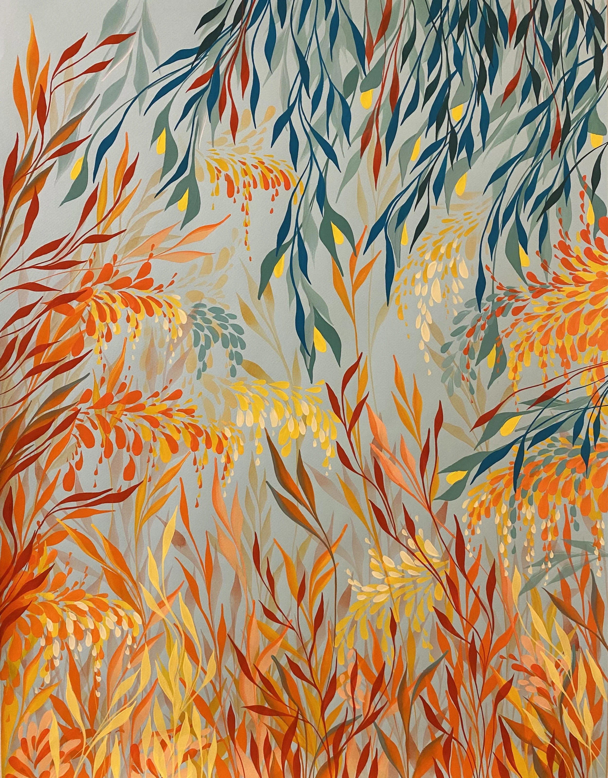 Summer Botanical Meditation II, 2024, Mixed Media on Paper, 19x25in, 850.jpg