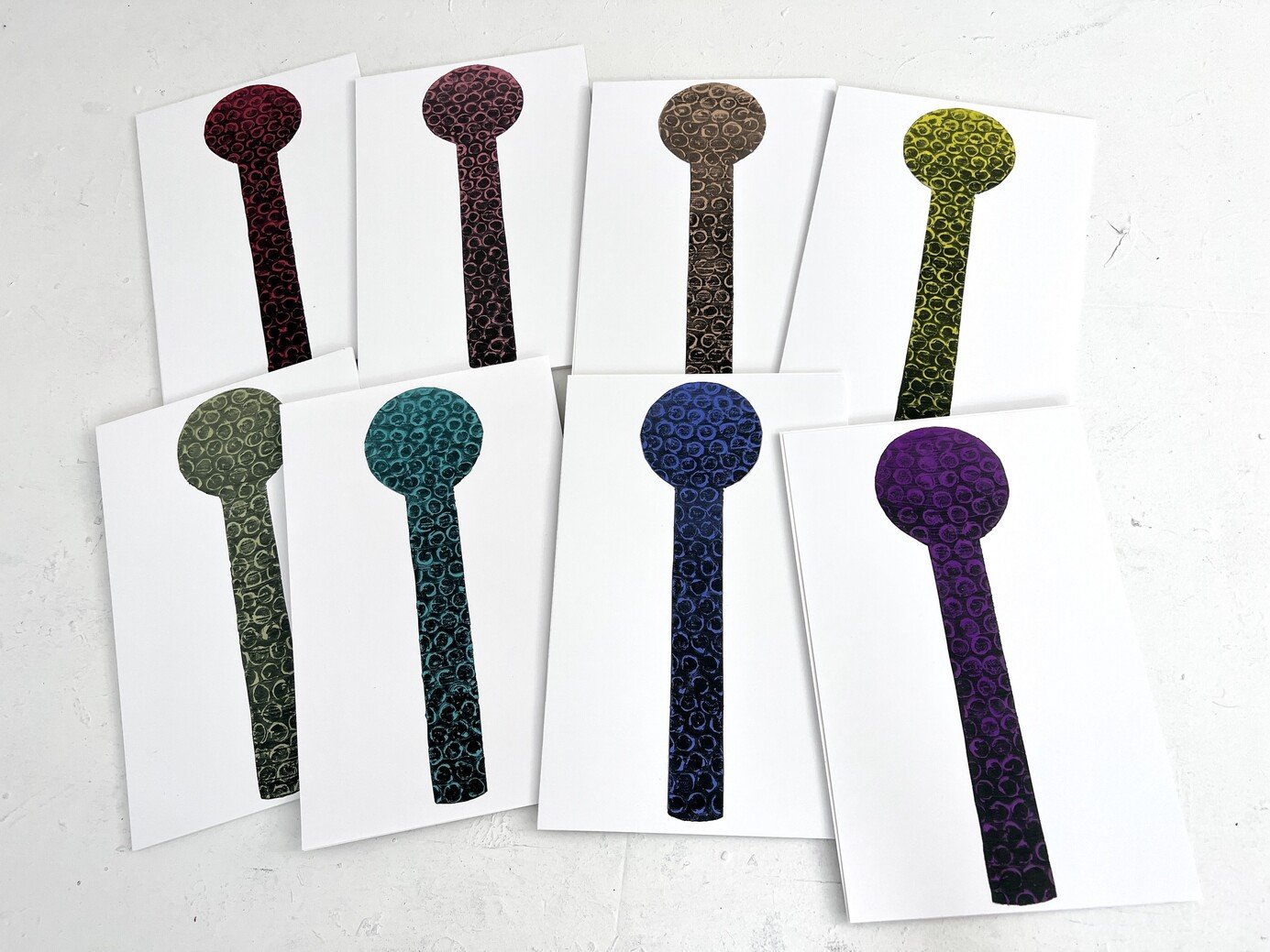 5 Paper Guardians (red, peach, yellow, teal, purple)