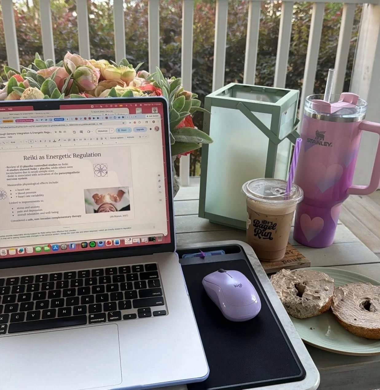 It&rsquo;s an energetic morning ☕️ 🥯 ✨ 
Wrapping up the final touches for my first continuing education presentation on this topic, 
&ldquo;Beyond Milestones: Supporting Infant Development Through Sensory Integration &amp; Energetic Regulation&rdquo