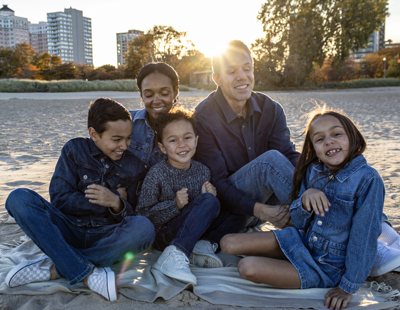 Family Beach Shoot in Chicago