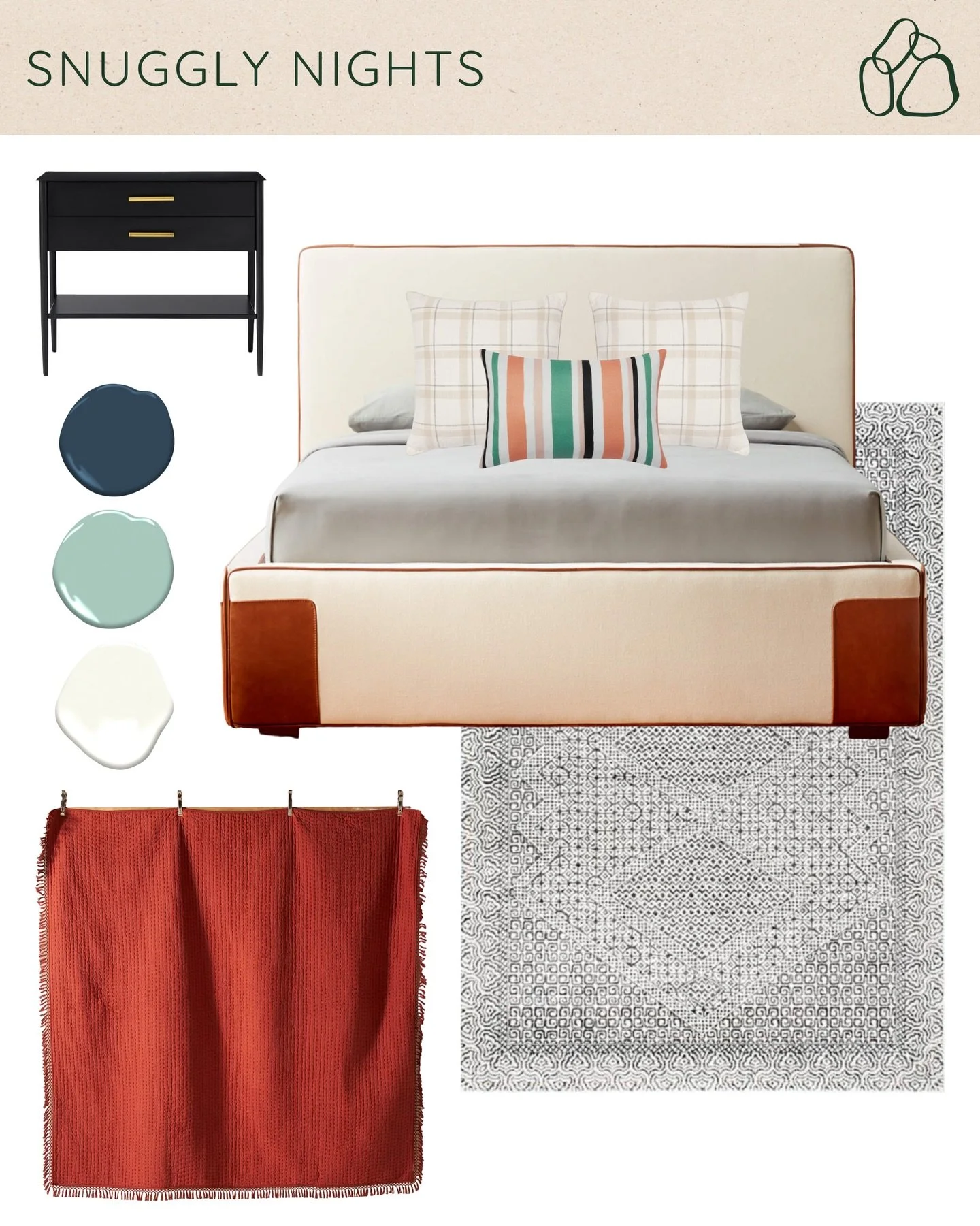 Snuggly summer nights ✨📕 ☀️ 

Even when it&rsquo;s toasty outside, there&rsquo;s nothing better than winding down in a cozy, layered bedroom with a good book. Dark walls, soft lighting, and that tucked-in feeling just hit different.

Clients can som
