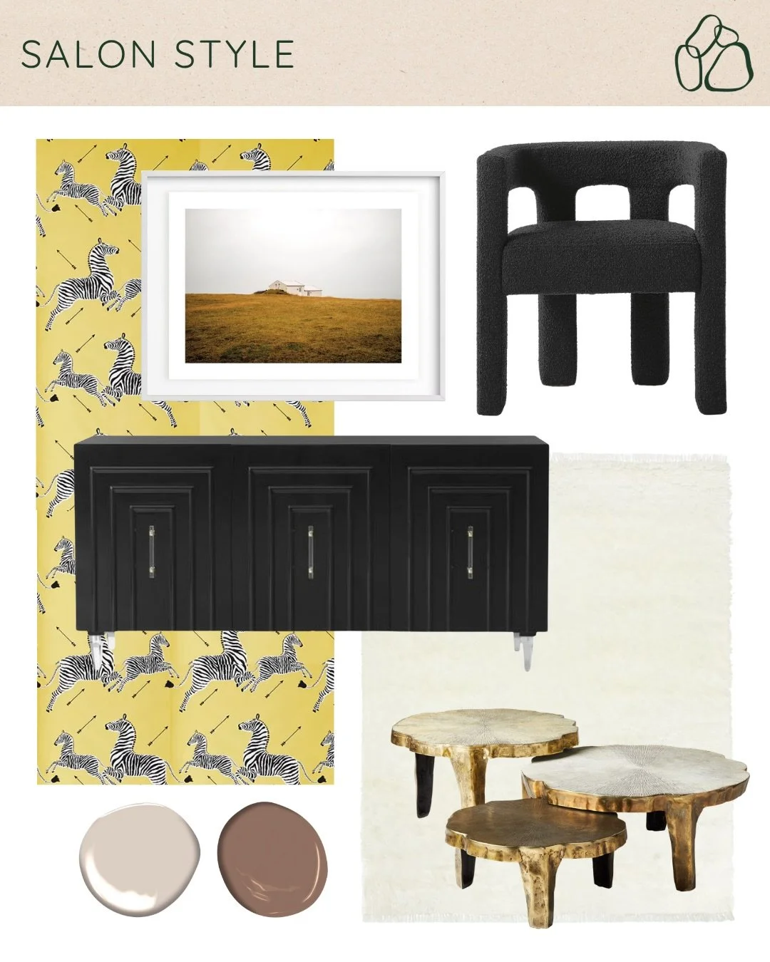 Okay but how fun is this space?!

Bold wallpaper, layered textures, and a whole lot of personality, this is exactly the kind of moment where seeing it all together makes the difference.

This is my mood board to rendering offering, and it&rsquo;s a q