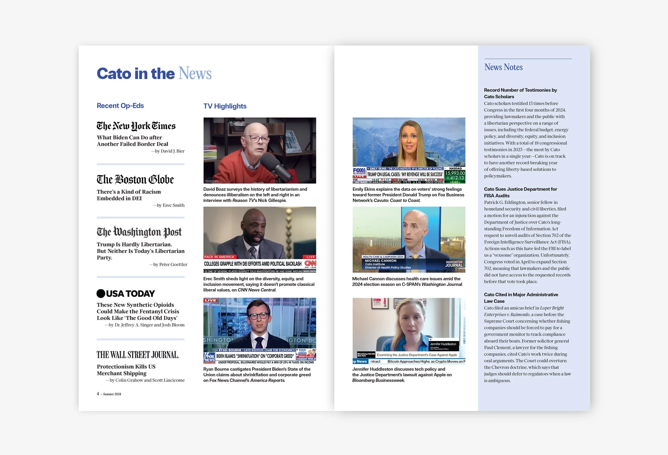The flexible, grid-based layout allowed for plenty of negative space, aligning with the client’s direction to keep pages open and inviting. The overall approach for feature and non-feature articles was to balance visual interest with legibility to c