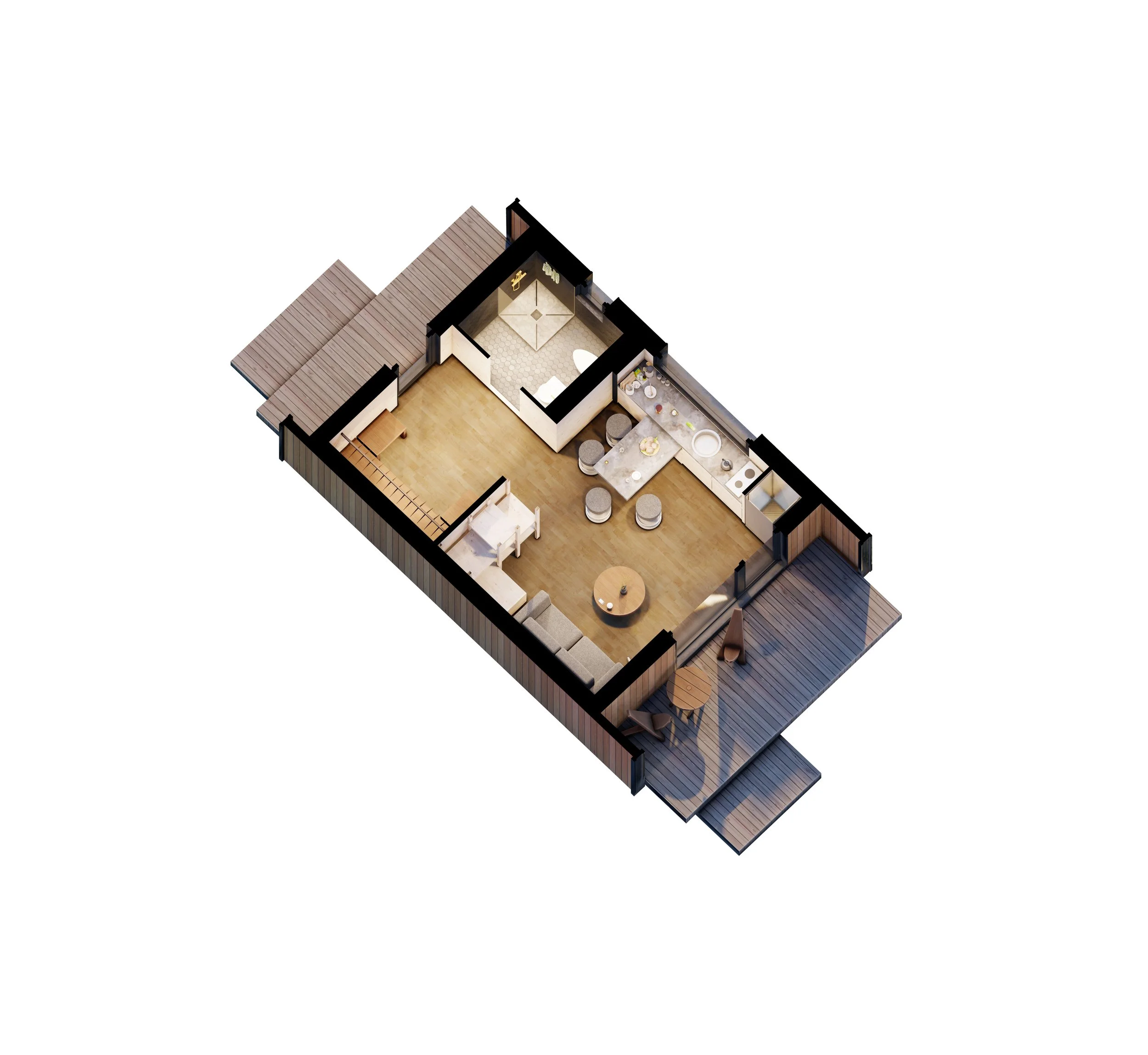 Main Floor Section Rendering