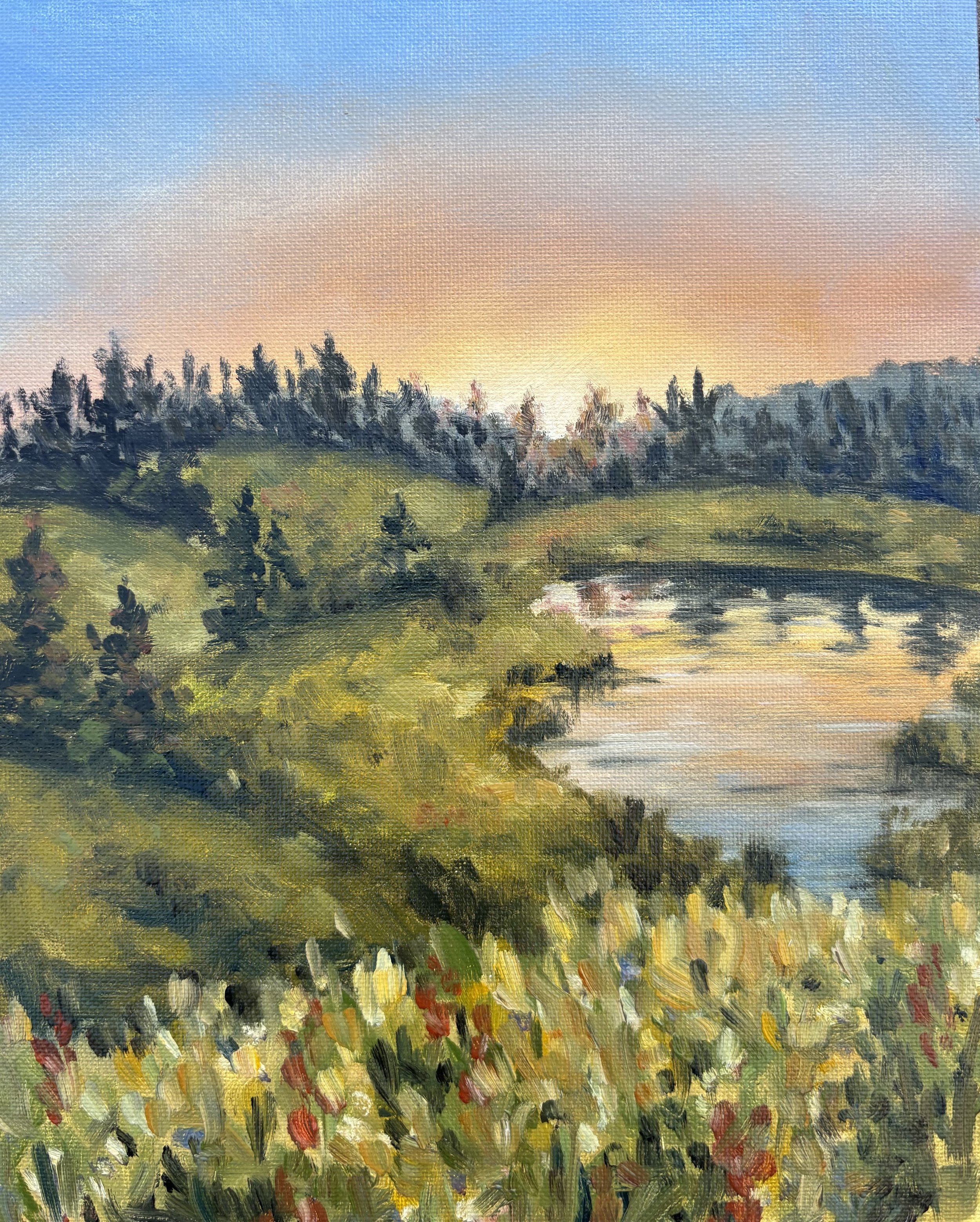 Chalk Creek At Sunset- Oil*