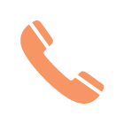 Orange telephone handset icon