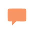Orange speech bubble icon