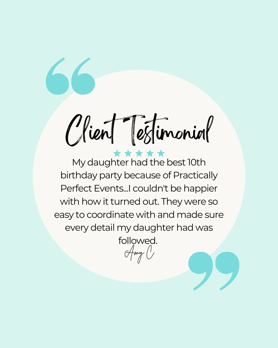 Easy to coordinate with and ensure every detail was perfect. ⁠
⁠
That's what we pride ourselves on here at Practically Perfect Events! Serving you busy mamas and delivering amazing parties for your kiddos. ⁠
⁠
"My daughter had the best 10th birt