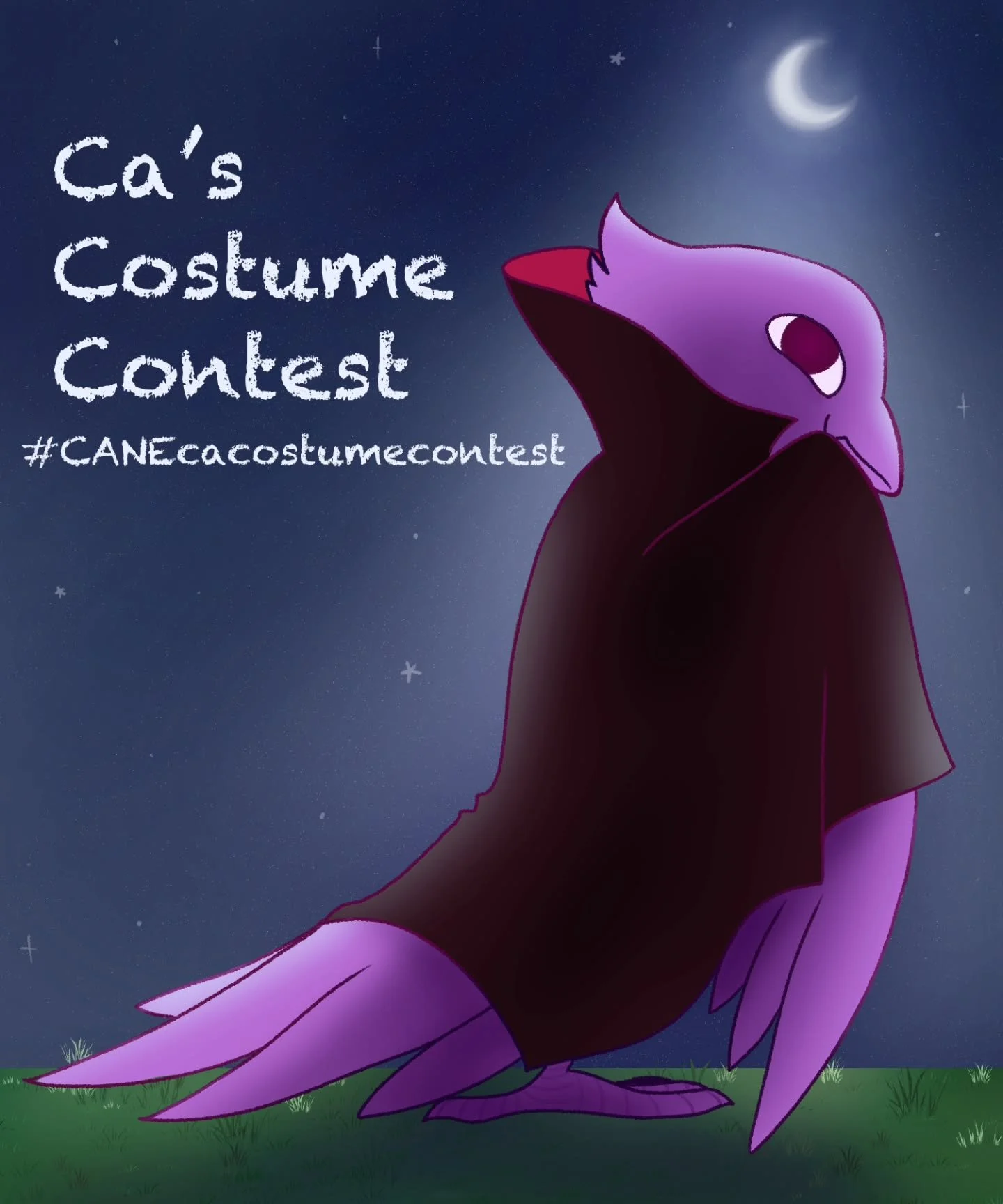 Ca is hosting a little Halloween contest!
He wants to see what you, or your characters, are dressing up as for Halloween! You can dress up yourself, an original character, or even the main bird himself

Contest is from 10/5-10/25!

Rules------
☆NO AI
