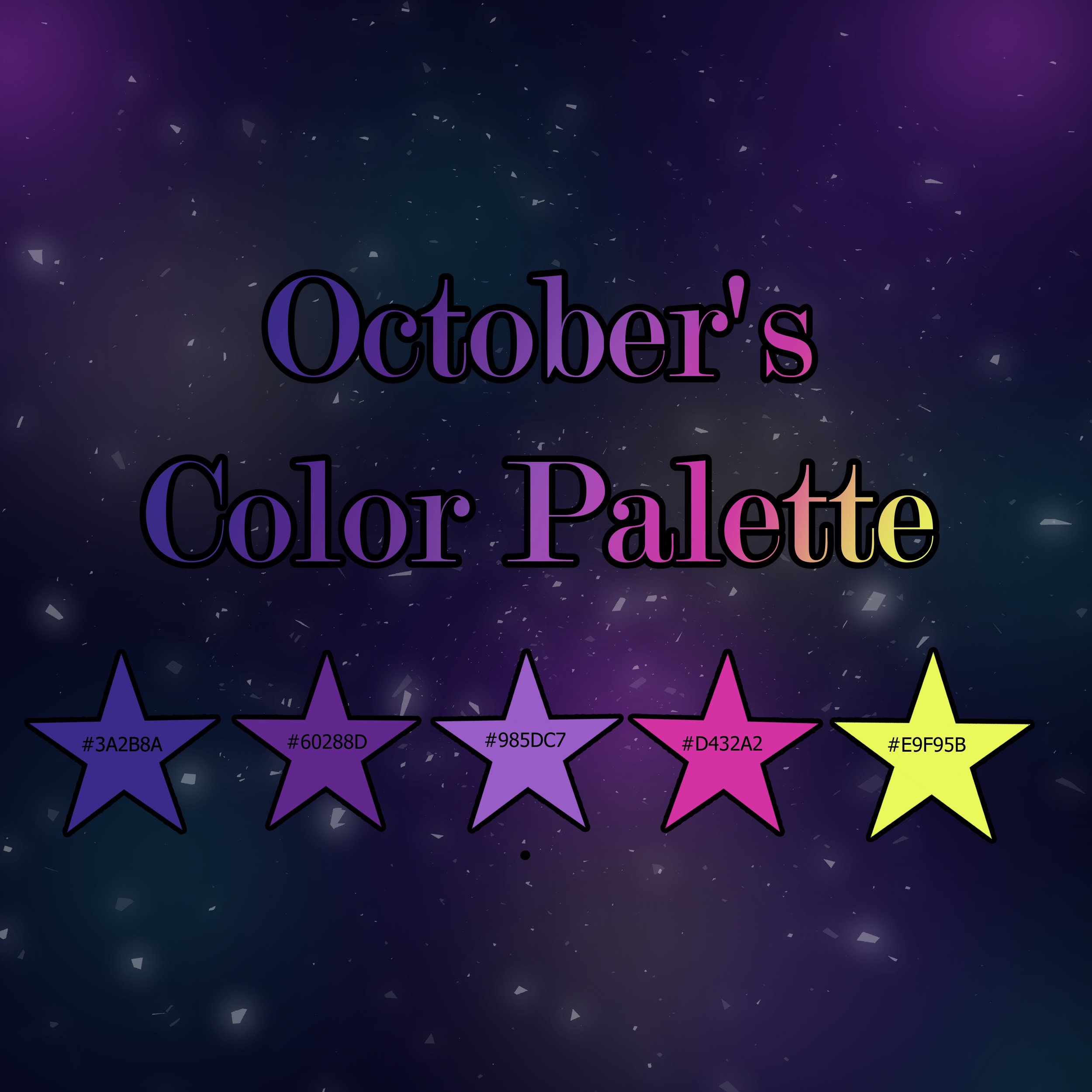 The October Patreon color palette is here! Feel free to experiment with the provided palette and share your works with #CreativeArtistsofNewEngland
Have a safe and spooky season!

#patreoncolorpalette #colorpalette #artnonprofit #freecolorpalette #pa