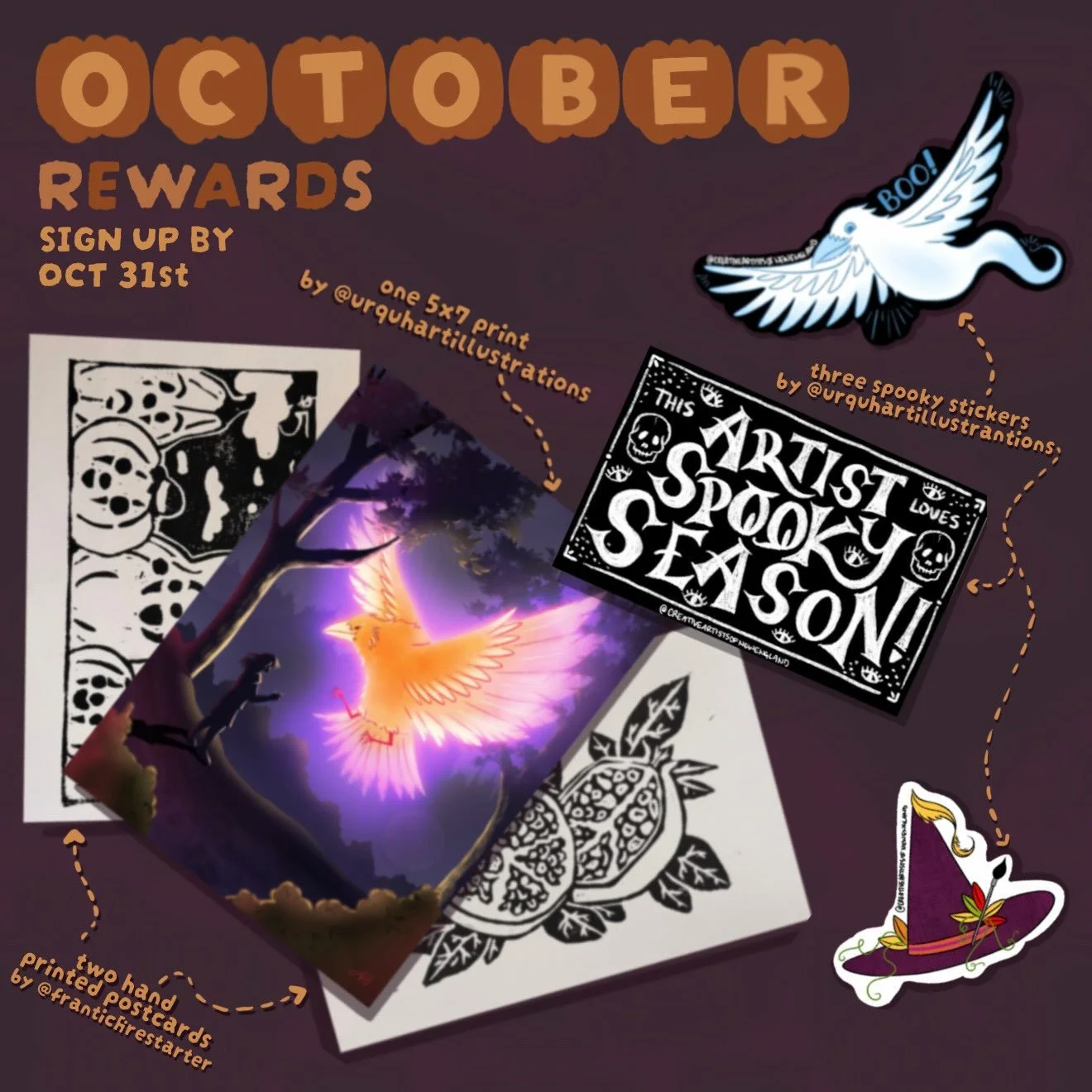 Hey All! Here are the Patreon rewards for October! If you are interested in our fall inspired rewards consider donating to CANE&rsquo;s mission through our Patreon by October 31st! Our $5 tier Inky for Brekky will give you everything offered in our f