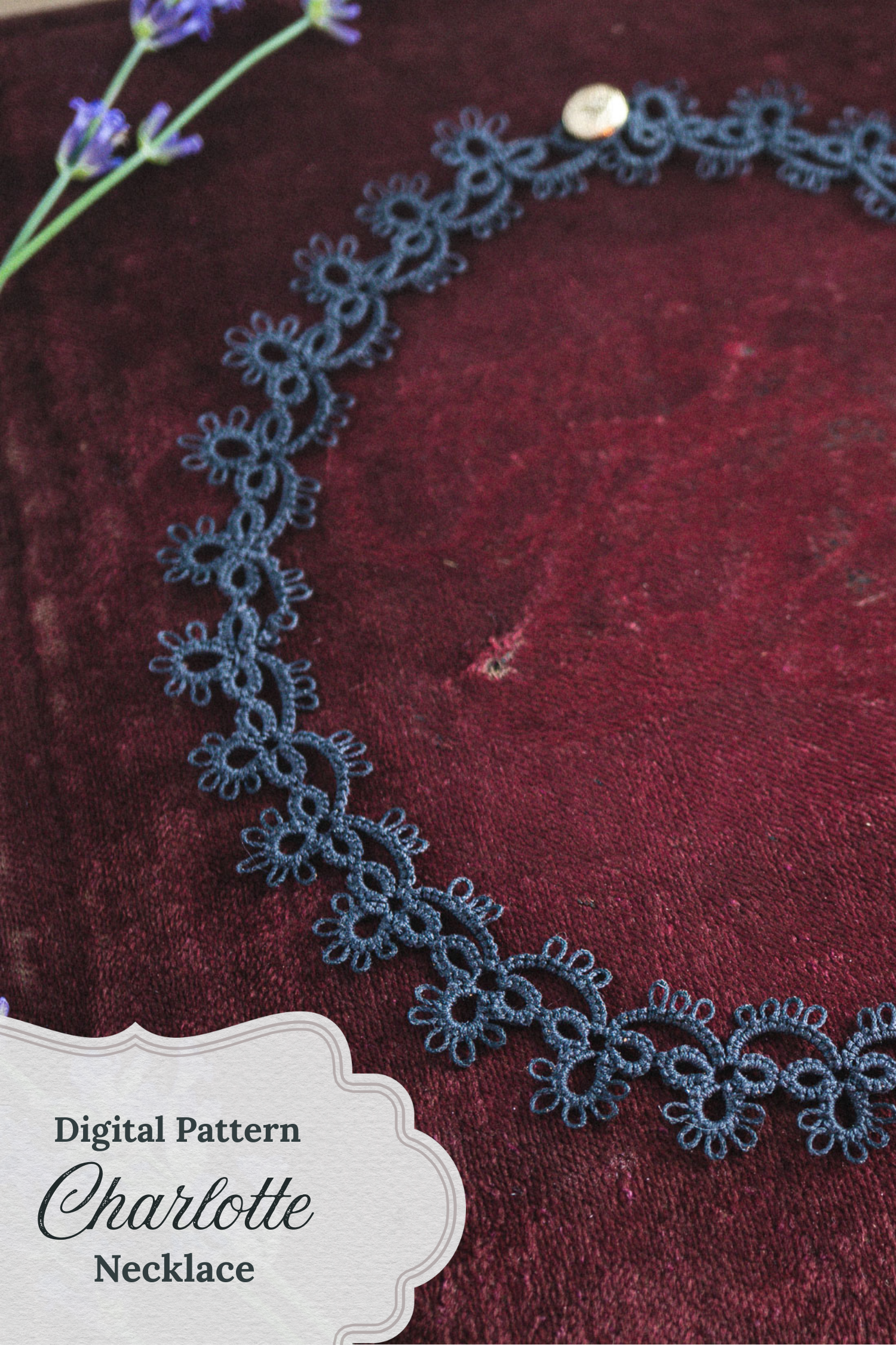 Elegant Shuttle Tatted Lace Necklace Pattern