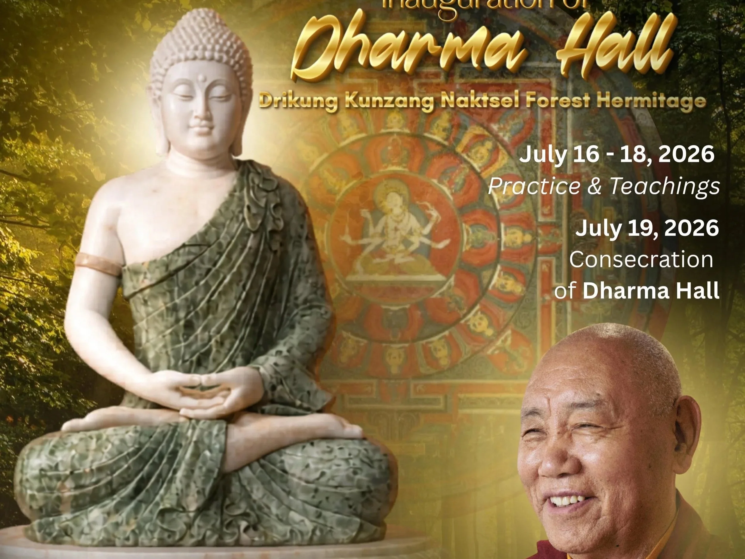 Inauguration of Dharma Hall at Drikung Kunzang Naktsel