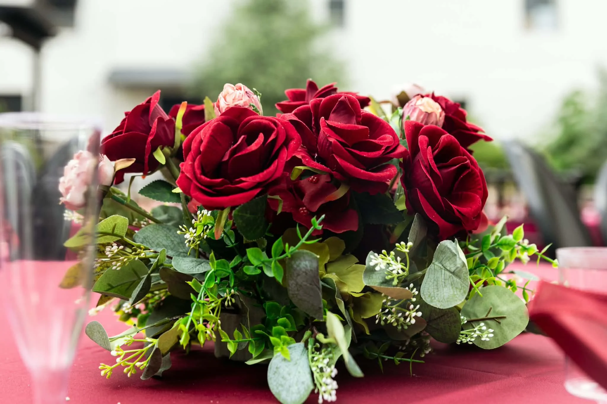 Wedding Decor Burgundy Bouquet centerpiece.jpg