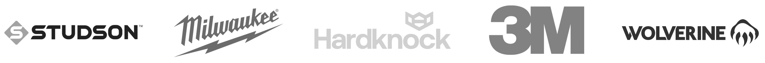 Studson, Milwaukee, Hardknock, 3M, and Wolverine