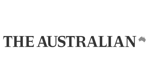 The Australian newspaper logo displayed in black and white.