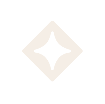A minimalistic, beige geometric design with a diamond shape and a star-shaped cutout in the center.