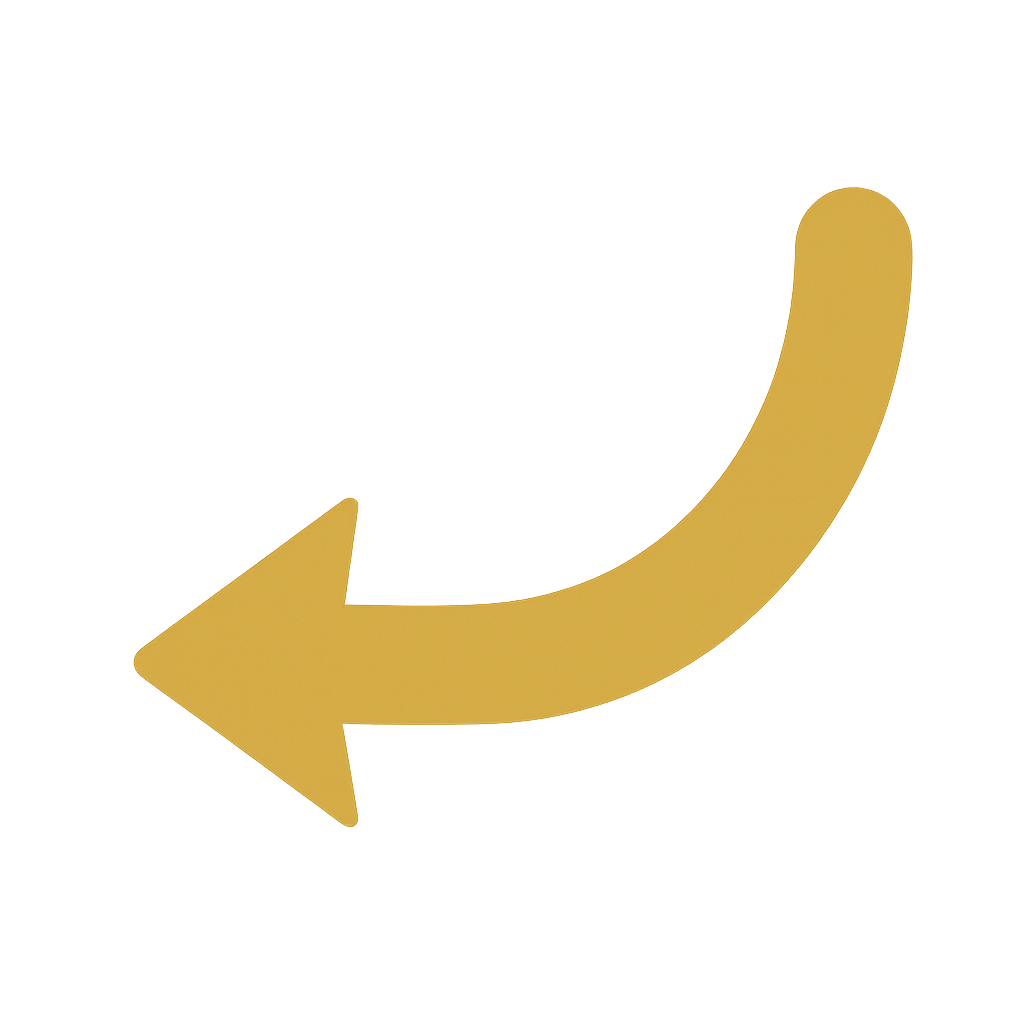 A black background with a large gold curved arrow pointing to the left.