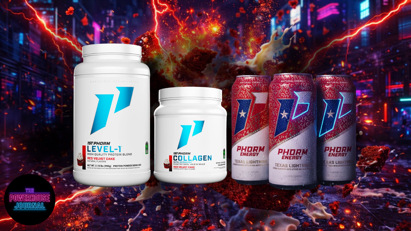 1st Phorm Brings Back Red Velvet Everything + Texas Lightning Energy DRink 