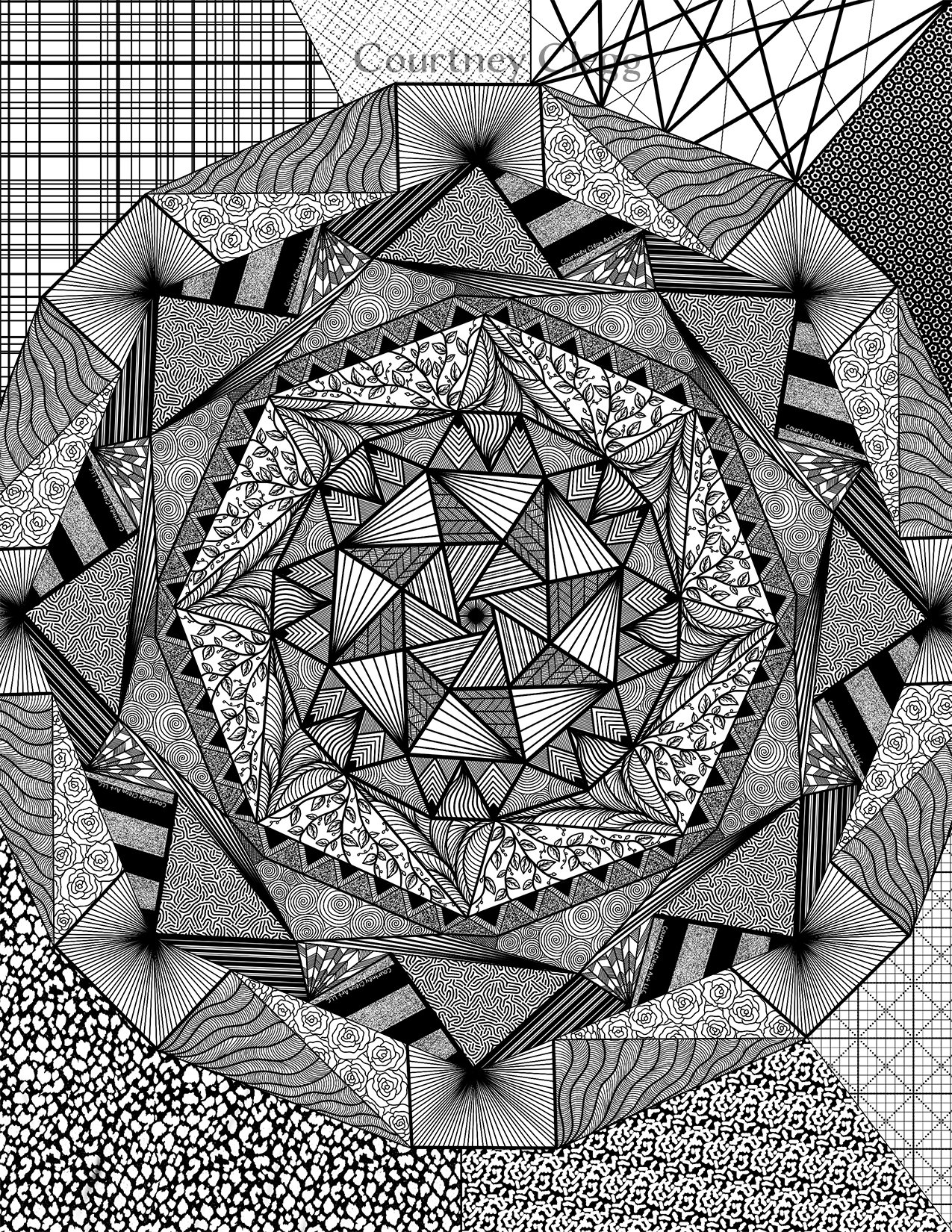 Geometric Zentangle