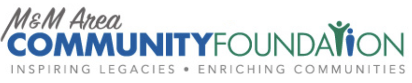 Logo of M&M Area Community Foundation with the tagline 'Inspiring Legacies, Enriching Communities'.