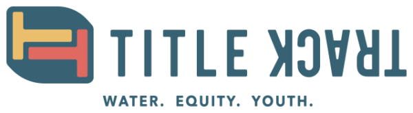 Logo with stylized 'T' and text 'TRIACK' and the tagline 'Water. Equity. Youth.'